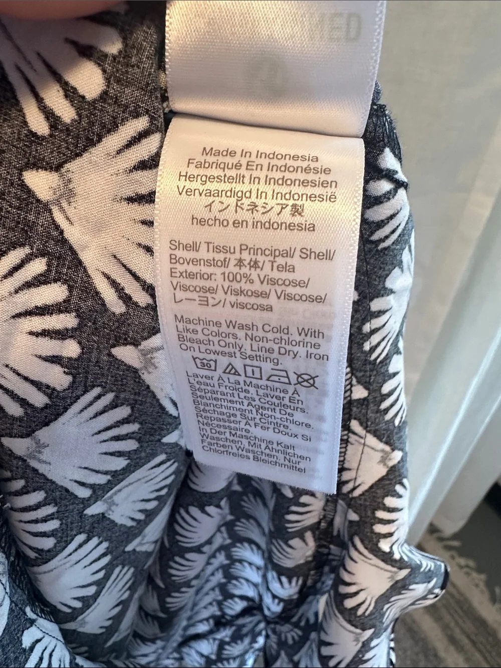 J. Crew Black and White Printed Dress